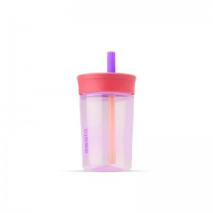 Owala 15oz Kids Tumbler Plastic Wasserflasche Rosa Lila | UGN5959DV