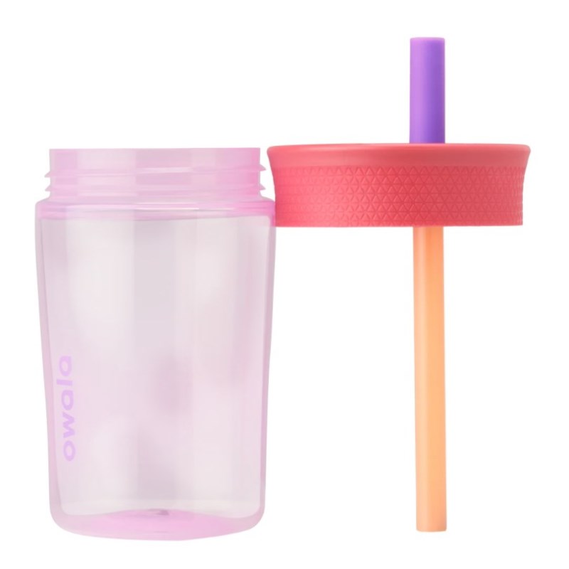 Owala 15oz Kids Tumbler Plastic Wasserflasche Rosa Lila | UGN5959DV