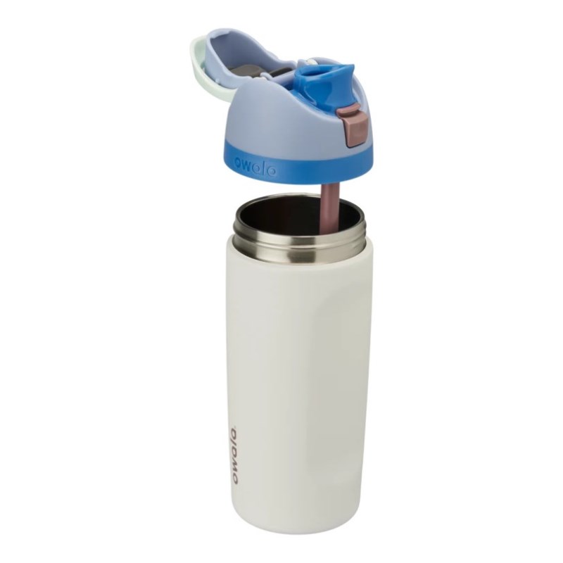 Owala 16oz Kids FreeSip® Stainless Steel Wasserflasche Weiß | RJF378MJ